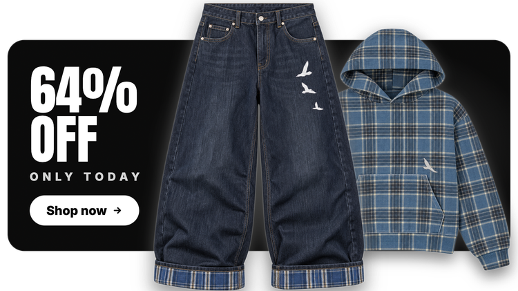 Current Bird Denim & Plaid Hoodies display card
