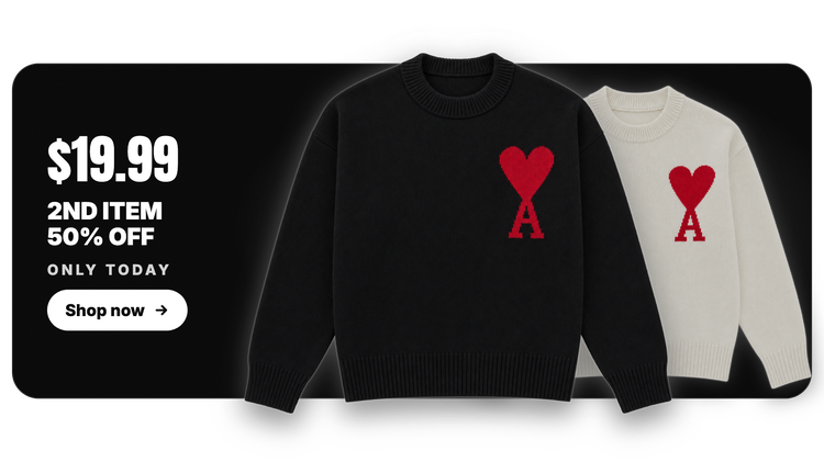 Current Heart Knit Sweaters display card